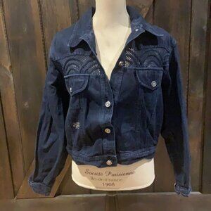 Vintage Bianca Maria Castelli dark wash denim jacket